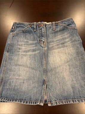 J. Crew Light Blue Denim Midi Skirt